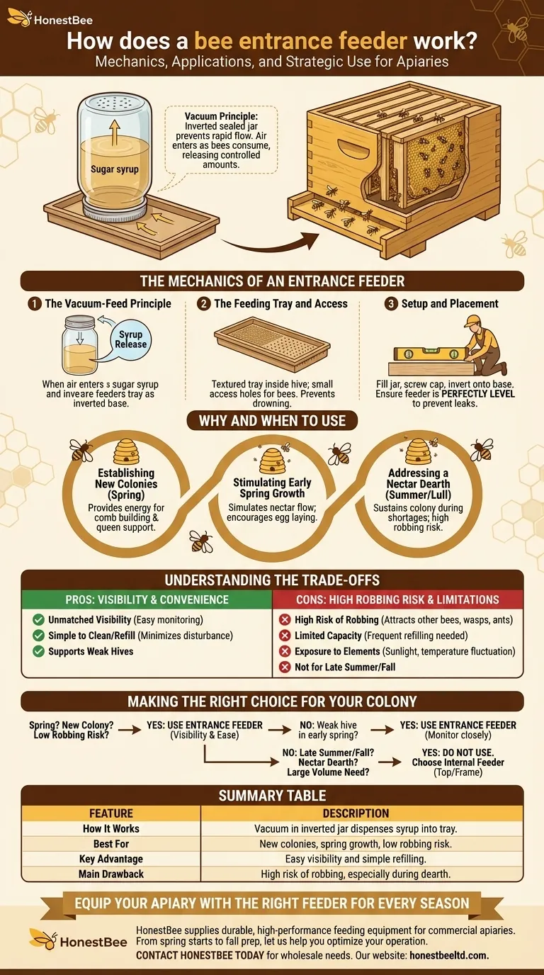 Comment fonctionne un nourrisseur d'entrée pour abeilles ? Un guide simple pour une alimentation pratique de la ruche Guide Visuel