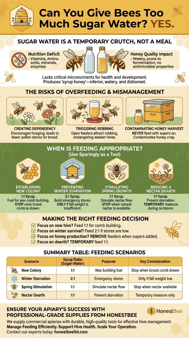 Si può dare alle api troppa acqua zuccherata? Una guida all'alimentazione supplementare responsabile Guida Visiva