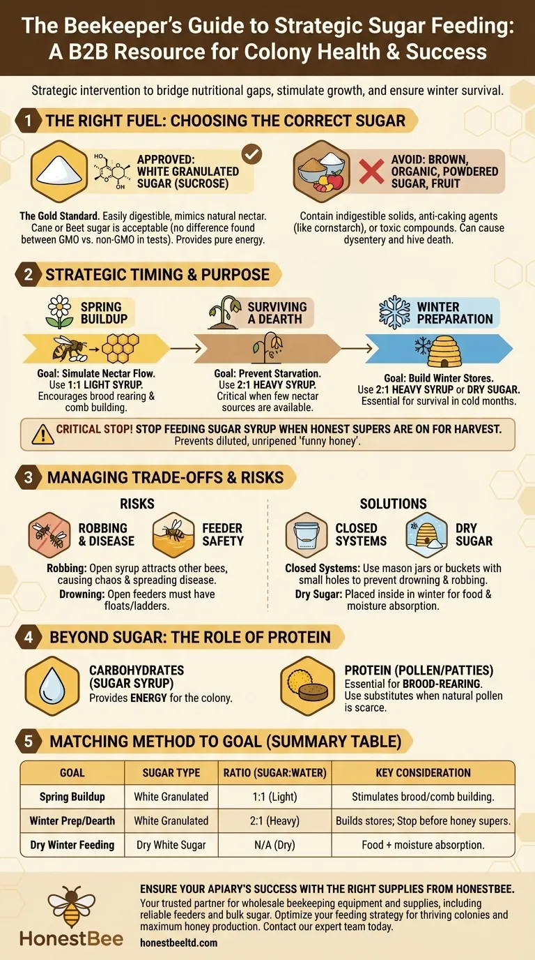 ¿Está bien alimentar con azúcar a las abejas? Una guía estratégica para colonias sanas Guía Visual