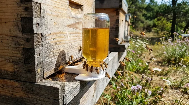 Come funziona un alimentatore all'ingresso dell'arnia? Una guida semplice all'alimentazione supplementare