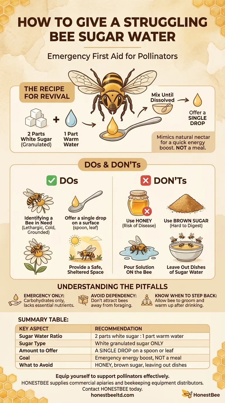 Wie viel Zuckerwasser können Sie einer Biene geben? Ein kurzer Leitfaden zur sicheren Bienen-Ersten Hilfe Visuelle Anleitung
