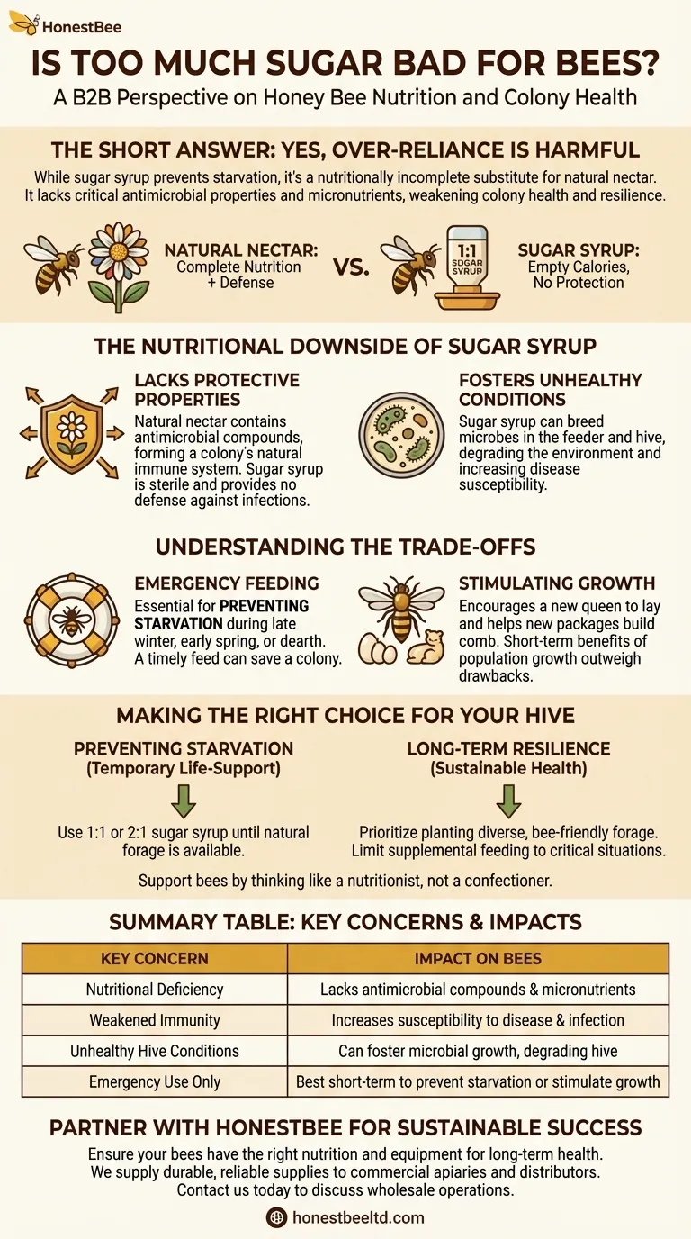 Is too much sugar bad for bees? The Hidden Risks of Sugar Syrup for Colony Health Visual Guide