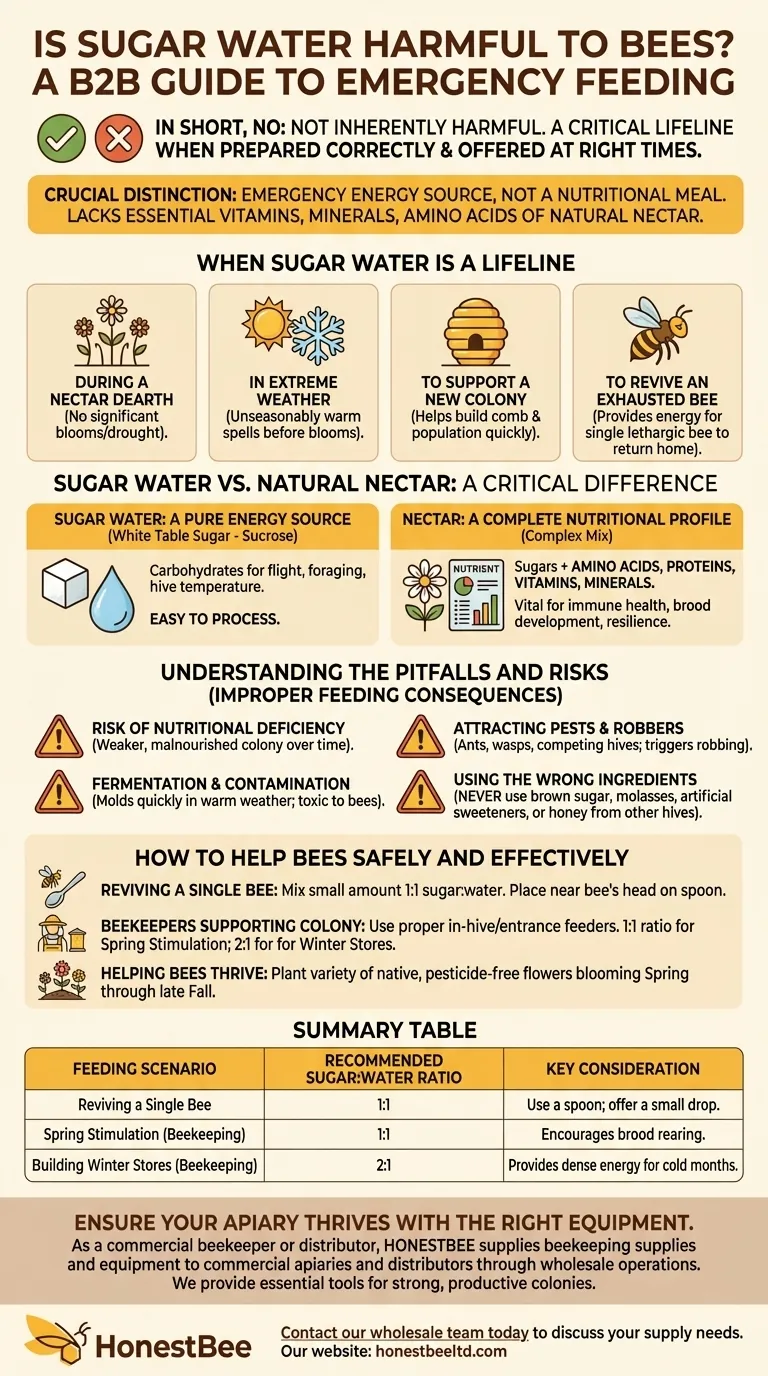 L'eau sucrée est-elle nocive pour les abeilles ? Le guide de l'apiculteur pour un nourrissage d'appoint sécuritaire Guide Visuel