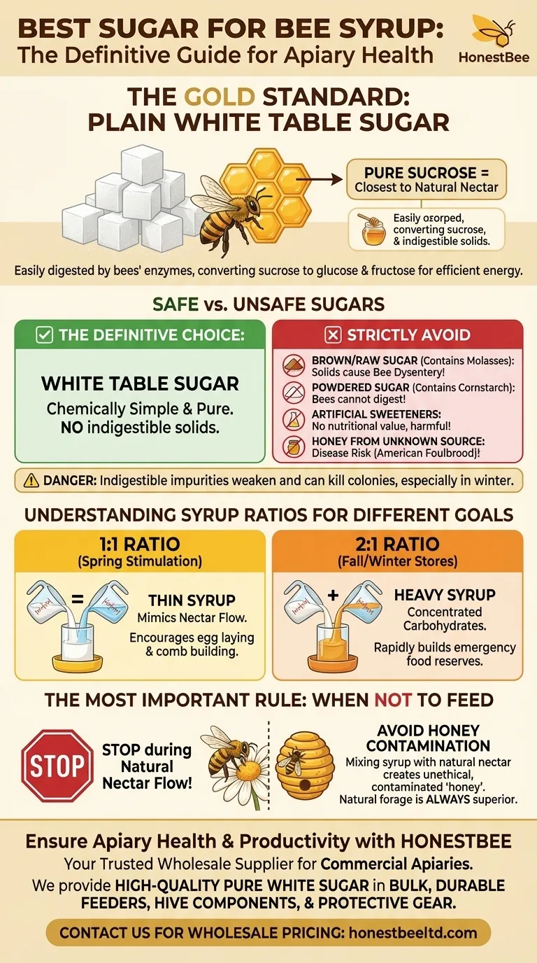 Qual è lo zucchero migliore per lo sciroppo per api? Usa Zucchero Bianco Puro per Colonie Sane Guida Visiva