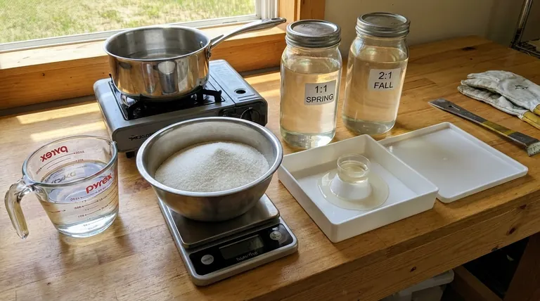 벌에게 설탕 시럽은 얼마나 줘야 할까요? 양봉가를 위한 계절별 급이 비율 가이드
