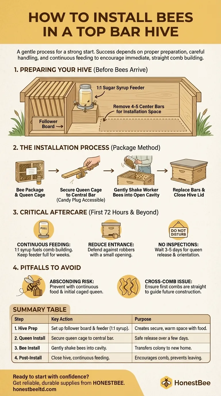How do you put bees in a top bar hive? A Step-by-Step Guide for a Successful Start Visual Guide