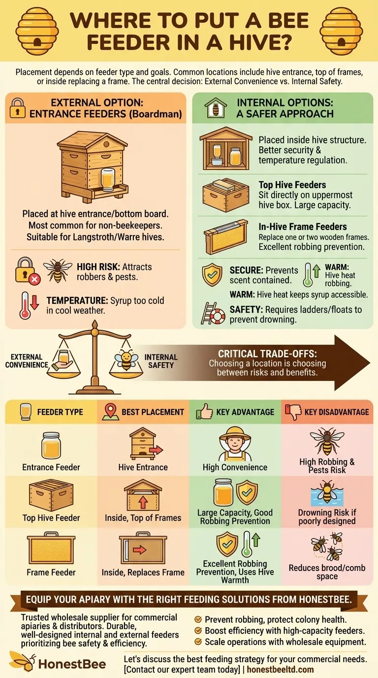 Dove posizionare un alimentatore per api nell'arnia? Massimizzare la salute e la sicurezza della colonia Guida Visiva