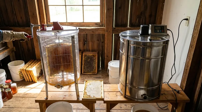 What is the difference between manual and electric honey extractor? Choose the Right Tool for Your Hives