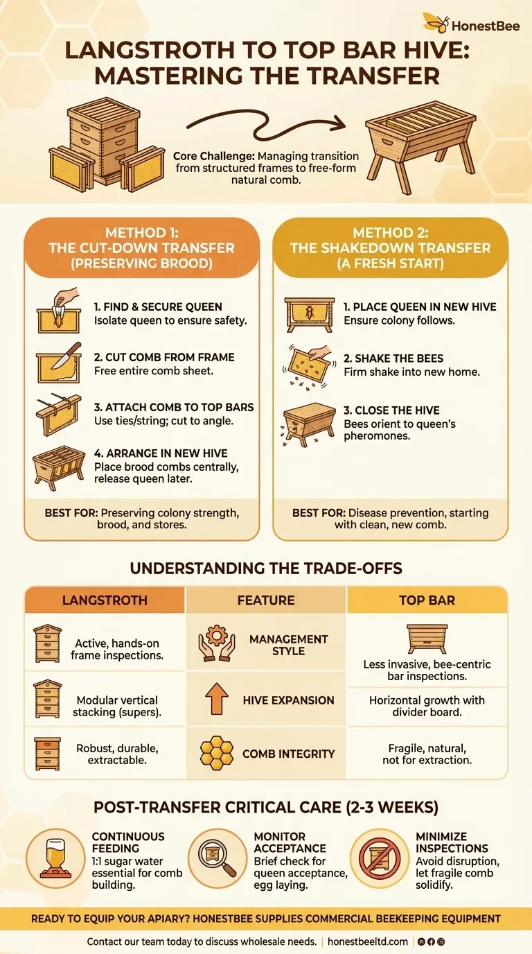 How do you move bees from Langstroth to top bar? A Step-by-Step Guide to a Successful Hive Transfer Visual Guide