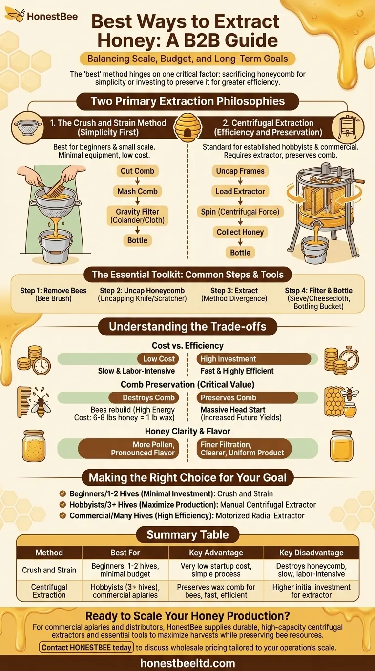 What is the best way to extract honey? Choose the Right Method for Your Beekeeping Scale Visual Guide