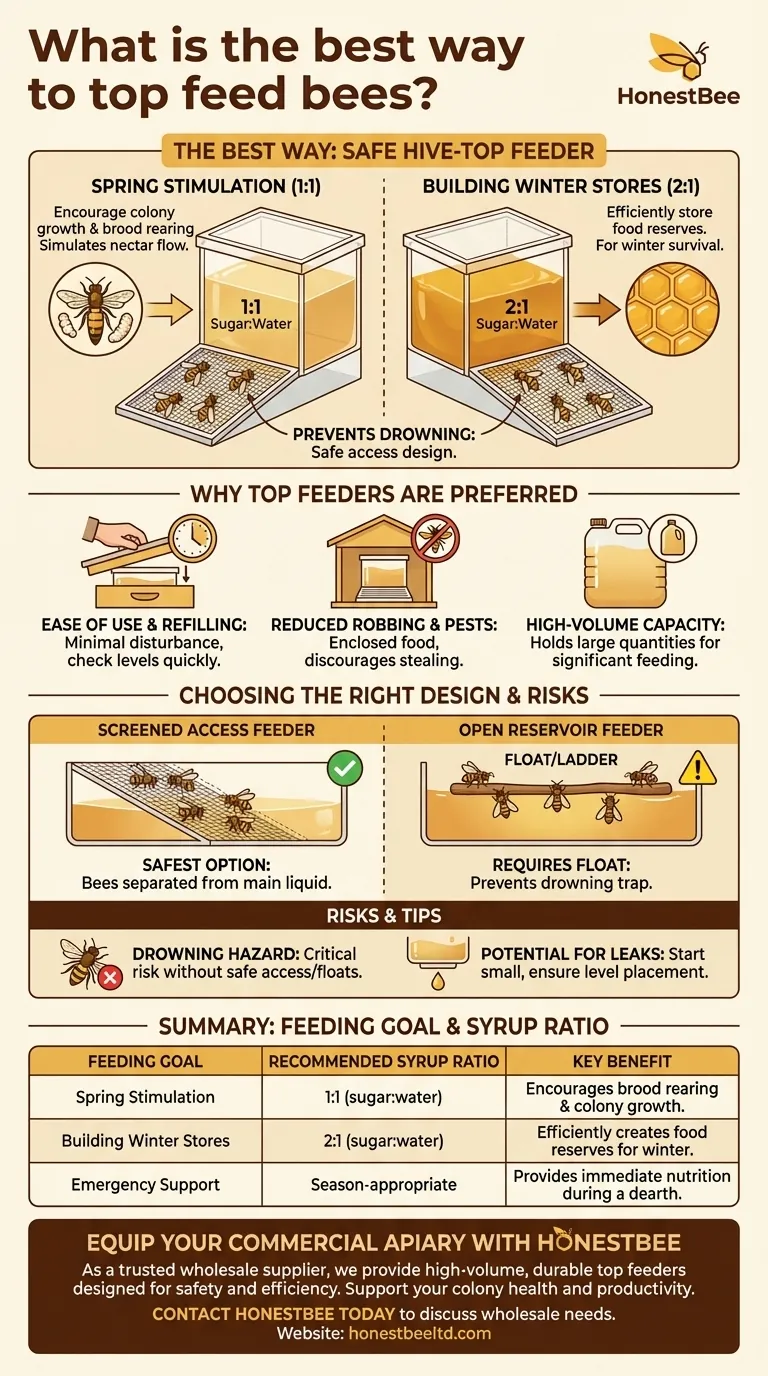 What is the best way to top feed bees? A Safe, High-Volume Feeding Solution for Your Apiary Visual Guide
