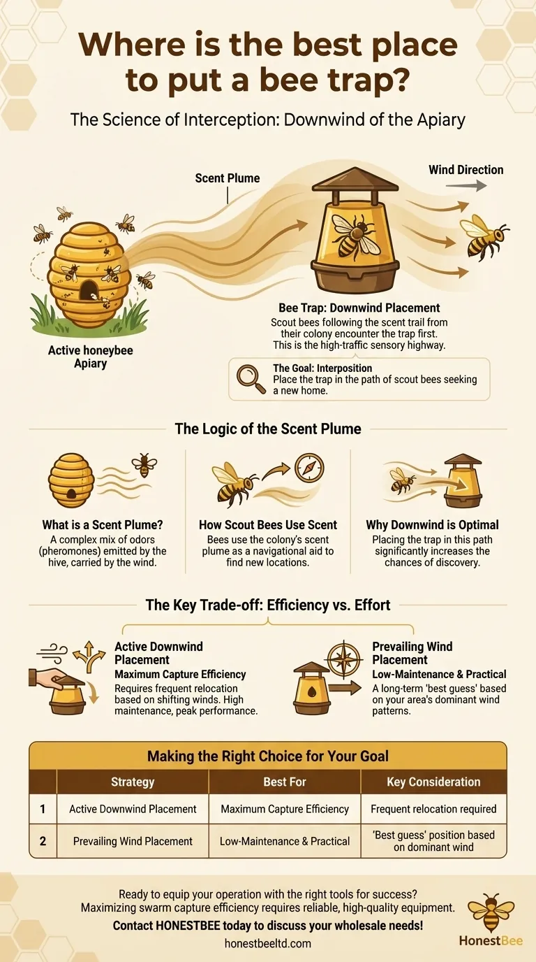 ¿Cuál es el mejor lugar para colocar una trampa para abejas? Intercepta abejas exploradoras para una máxima captura de enjambres Guía Visual