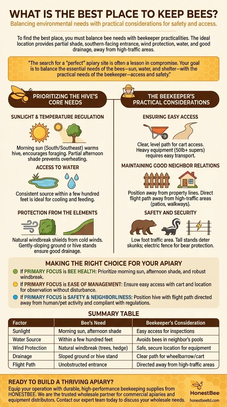 벌을 두기에 가장 좋은 장소는 어디일까요? 벌통을 위한 완벽한 양봉장 부지 찾기 시각적 가이드