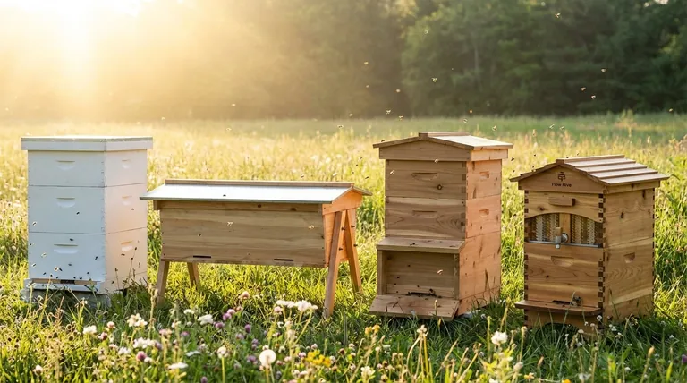 蜂の巣の4つの種類とは?ラングストロス、トップバー、ワレ、フローハイブのガイド