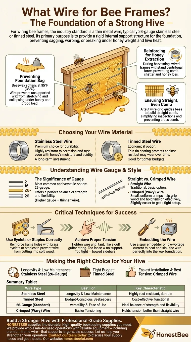 蜜蜂巢框应该使用什么线材？打造坚固耐用巢框的指南 图解指南