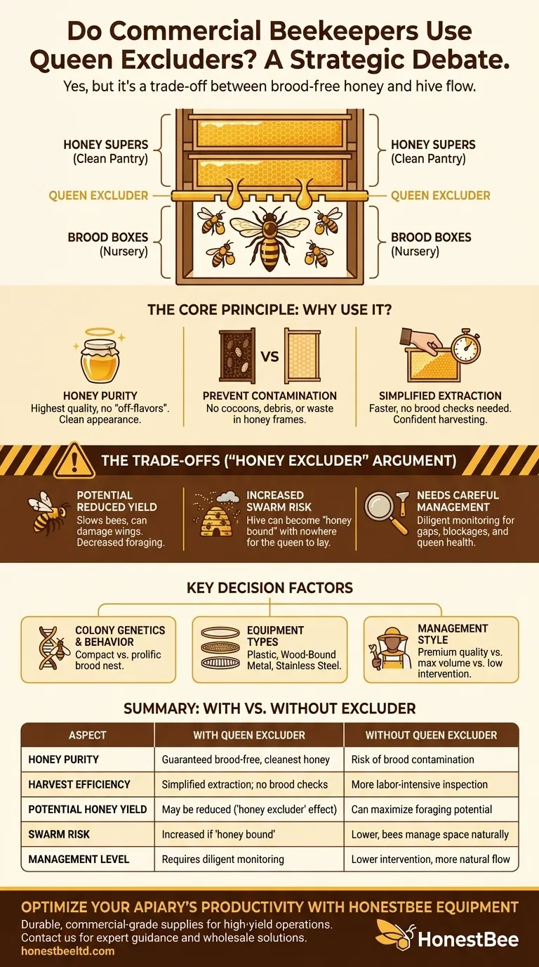Do commercial beekeepers use queen excluders? The Strategic Trade-Off for Honey Production Visual Guide