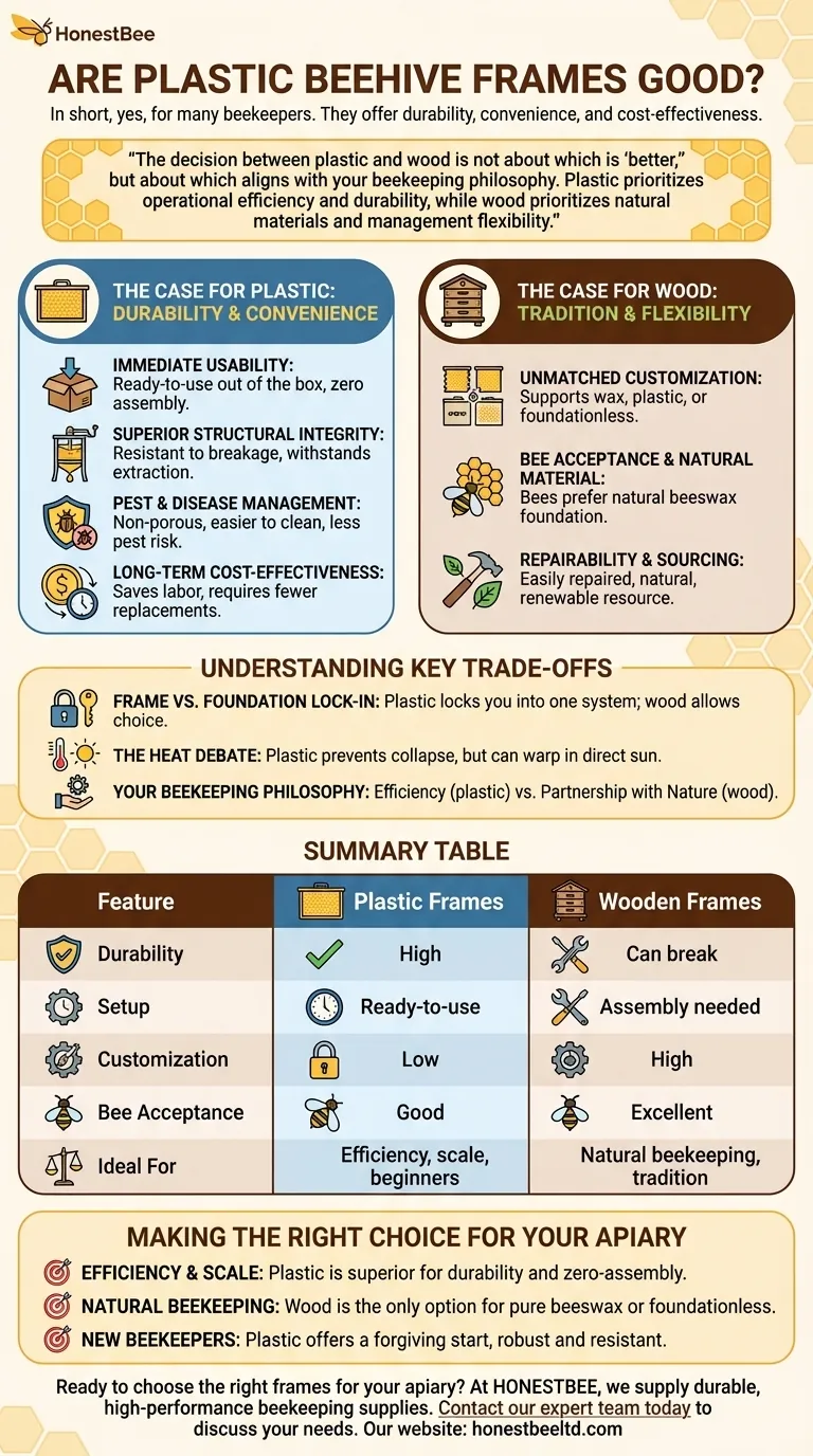 I telaini di plastica per arnie sono validi? Una guida per un apicoltura durevole ed efficiente Guida Visiva