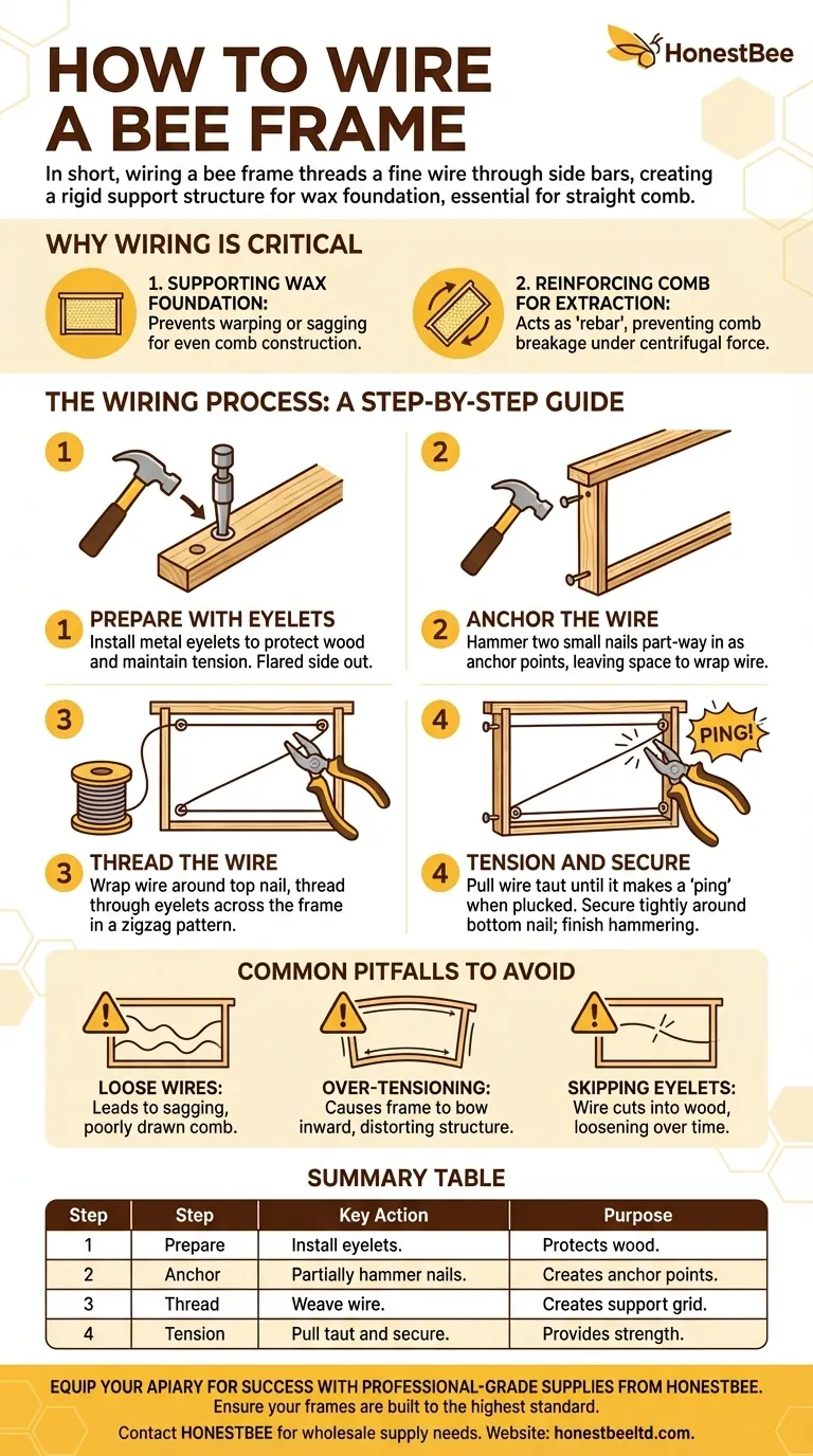Comment câbler un cadre de ruche ? Un guide étape par étape pour un rayon de miel solide et durable Guide Visuel