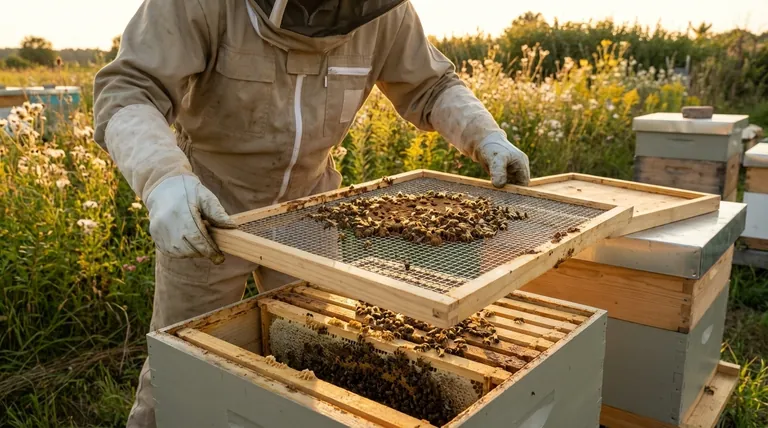 여왕벌 격리판(queen excluder)은 언제 제거해야 할까요? 겨울철 벌의 생존에 있어 타이밍이 중요합니다.