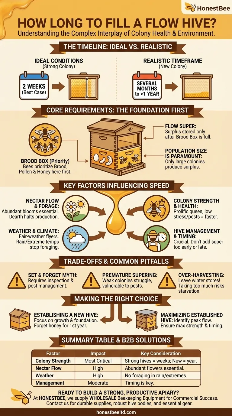 How long does it take for bees to fill a Flow Hive? A Guide to Realistic Timelines Visual Guide