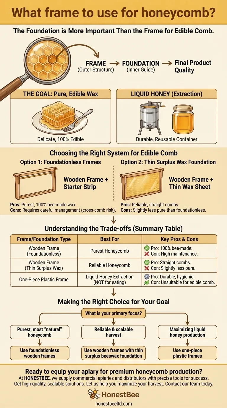 Quale telaio usare per il favo? Scegli il sistema giusto per un favo puro e commestibile Guida Visiva