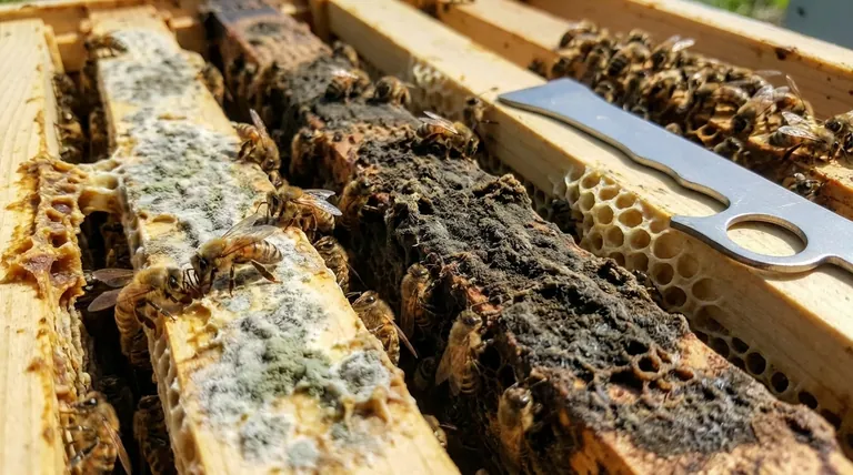 As abelhas limpam quadros mofados? Sim, mas isso pode custar a produtividade da sua colônia.