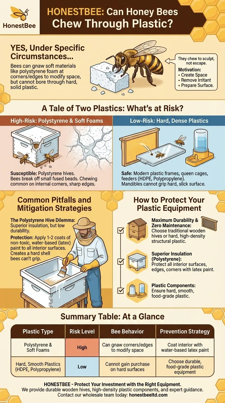 Le api mellifere possono masticare la plastica? Proteggi i tuoi alveari dai danni delle api Guida Visiva