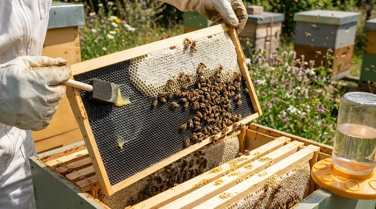 꿀벌이 플라스틱 소광대(foundation)를 펴도록 유도하는 방법은 무엇일까요? 입증된 전술로 소방 구축을 촉진하세요
