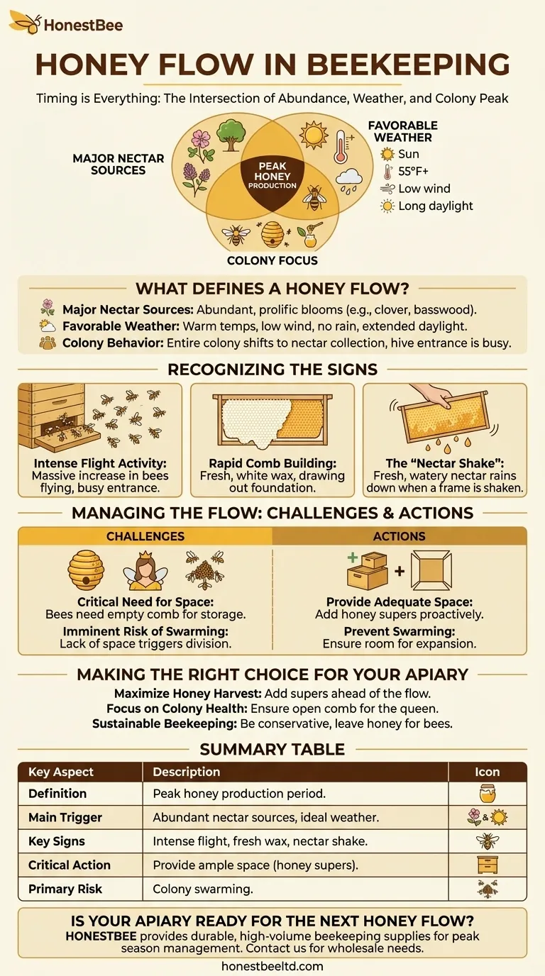 What is honey flow in beekeeping? Mastering the Peak Season for Honey Production Visual Guide
