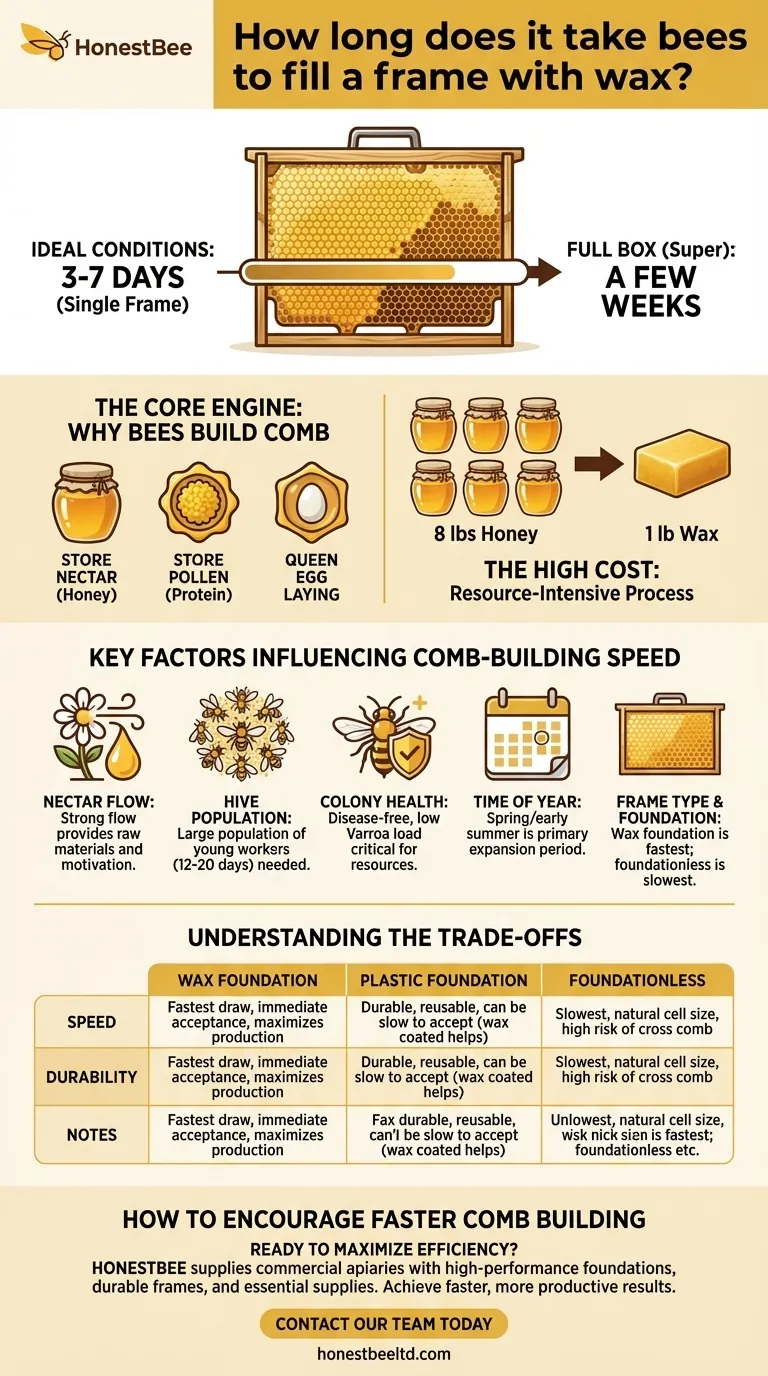 How long does it take bees to fill a frame with wax? Unlock the Secrets to Faster Comb Building Visual Guide