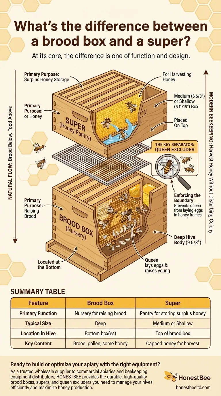 Qual è la differenza tra un nido e un melario? Padroneggia la struttura del tuo alveare per una migliore apicoltura Guida Visiva