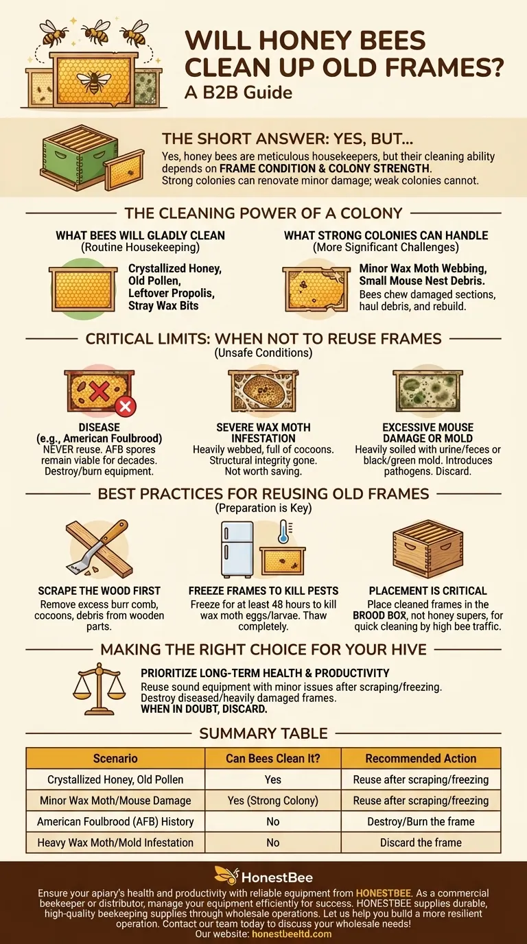 Le api mellifere puliscono i vecchi favi? Una guida al riutilizzo sicuro ed efficiente dei favi Guida Visiva
