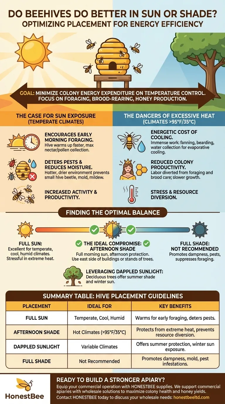 Gli alveari stanno meglio al sole o all'ombra? Ottimizzare il posizionamento dell'alveare per una colonia fiorente Guida Visiva