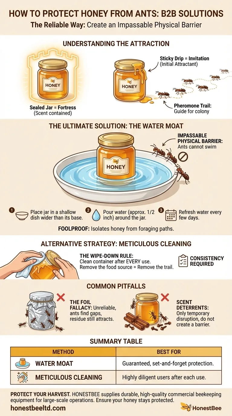 개미로부터 꿀을 어떻게 보호하나요? 간단하고 확실한 장벽 만들기 시각적 가이드