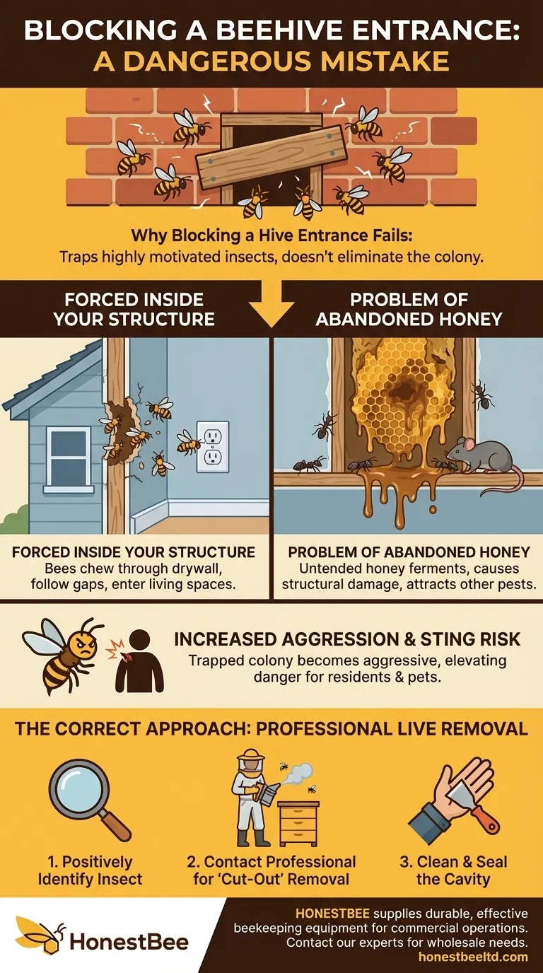 O que acontece se você bloquear a entrada de uma colmeia de abelhas? Evite Este Erro Perigoso Guia Visual