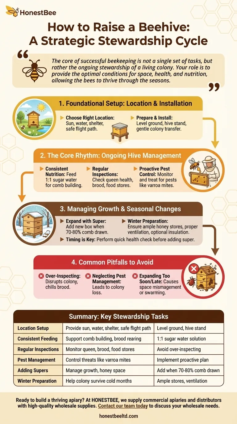 How do you raise a beehive? Master the Art of Successful Colony Management Visual Guide