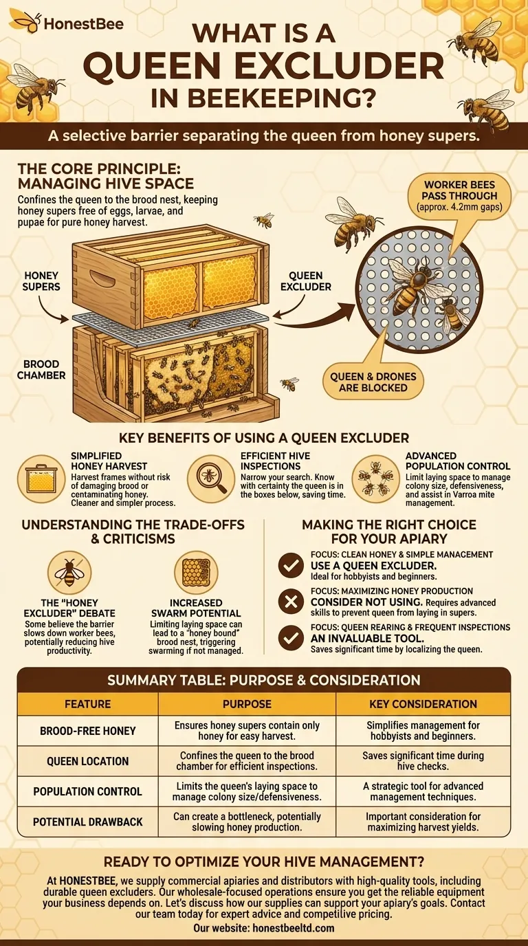 양봉에서 여왕벌 배제기(queen excluder)란 무엇인가요? 벌통 관리 및 꿀 생산 가이드 시각적 가이드