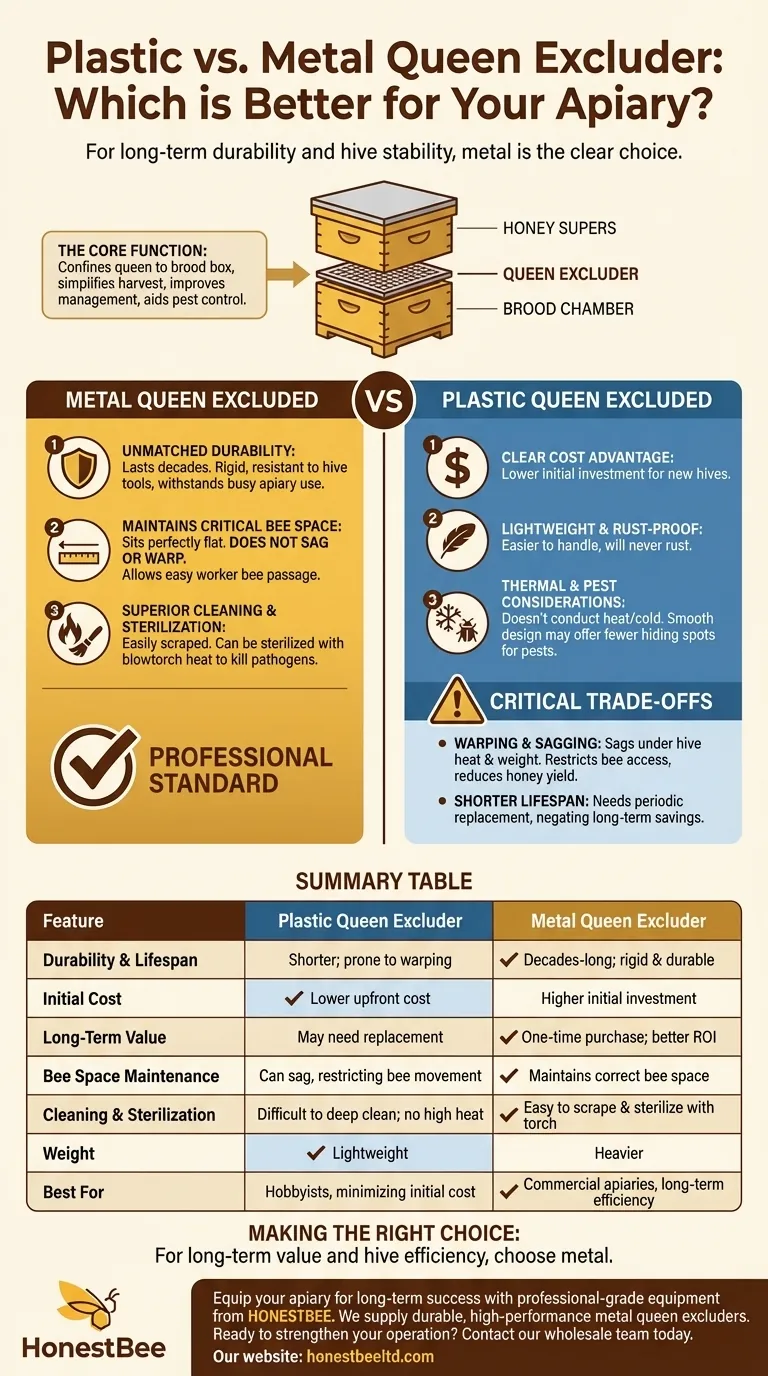 ¿Cuál es mejor, el separador de reinas de plástico o el de metal? Una guía para el éxito apícola a largo plazo Guía Visual