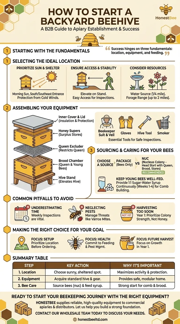 كيف تبدأ خلية نحل في الفناء الخلفي؟ دليل المبتدئين لمستعمرة مزدهرة دليل مرئي