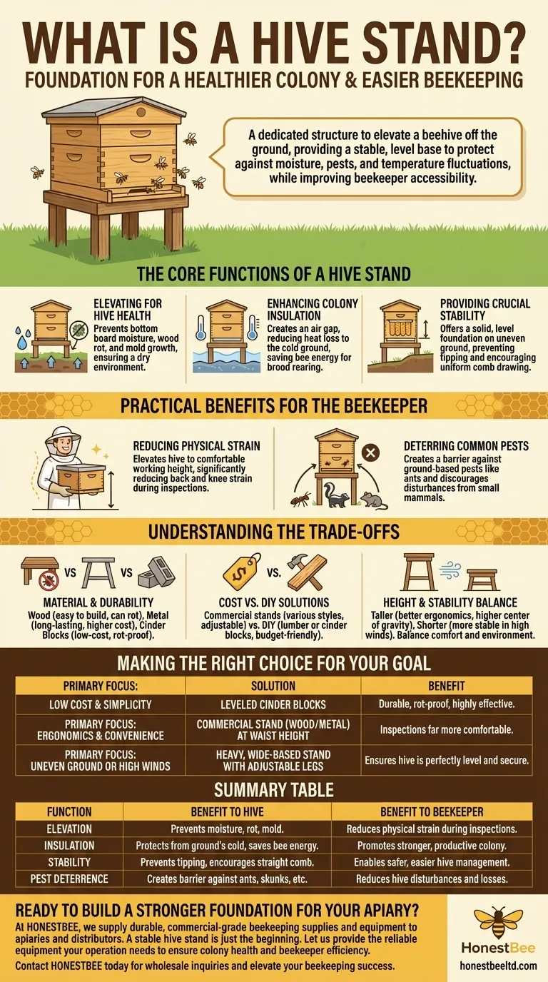 What is a hive stand? A Foundation for Healthier, More Manageable Beehives Visual Guide
