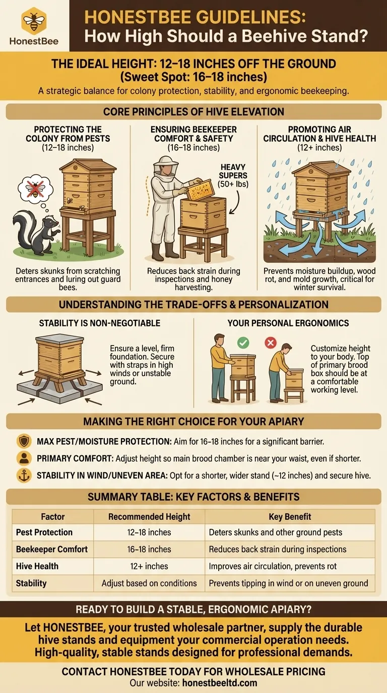 How high should a bee hive stand? Find the Perfect Height for Hive Health & Beekeeper Comfort Visual Guide