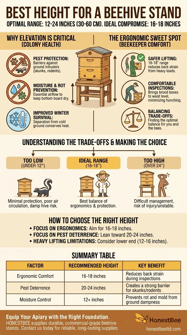 What is the best height for a beehive stand? Optimize Hive Health and Beekeeper Comfort Visual Guide
