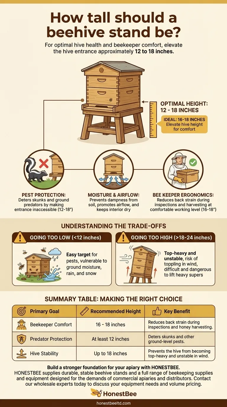 A che altezza dovrebbe essere posizionato un arnia? Ottenere la salute ottimale dell'alveare e il comfort dell'apicoltore Guida Visiva
