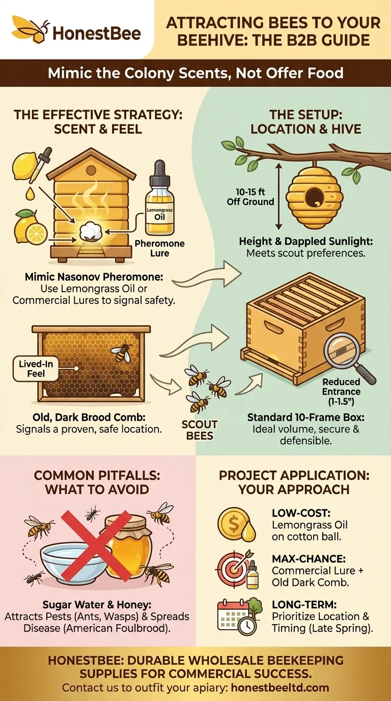 كيف تجذب النحل إلى خليتك؟ استخدم الرائحة، وليس السكر، لجذب الأسراب بنجاح دليل مرئي