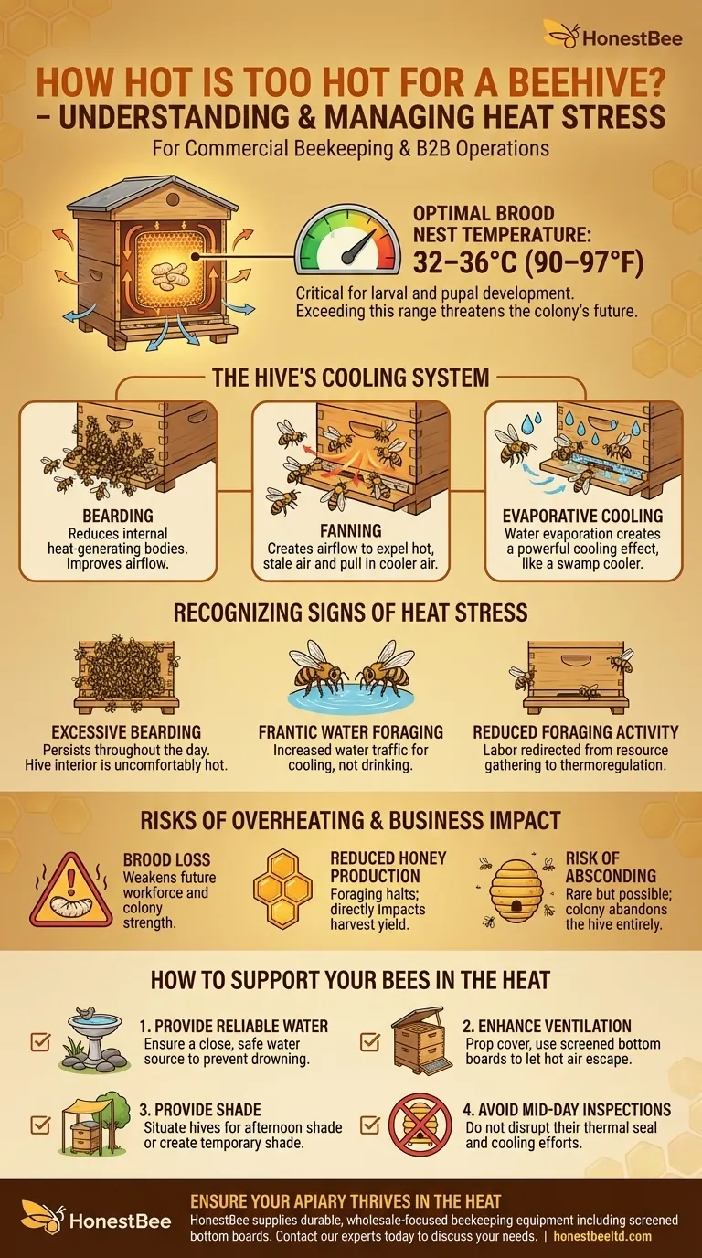 How hot is too hot for a beehive? Protect Your Brood from Lethal Temperatures Visual Guide