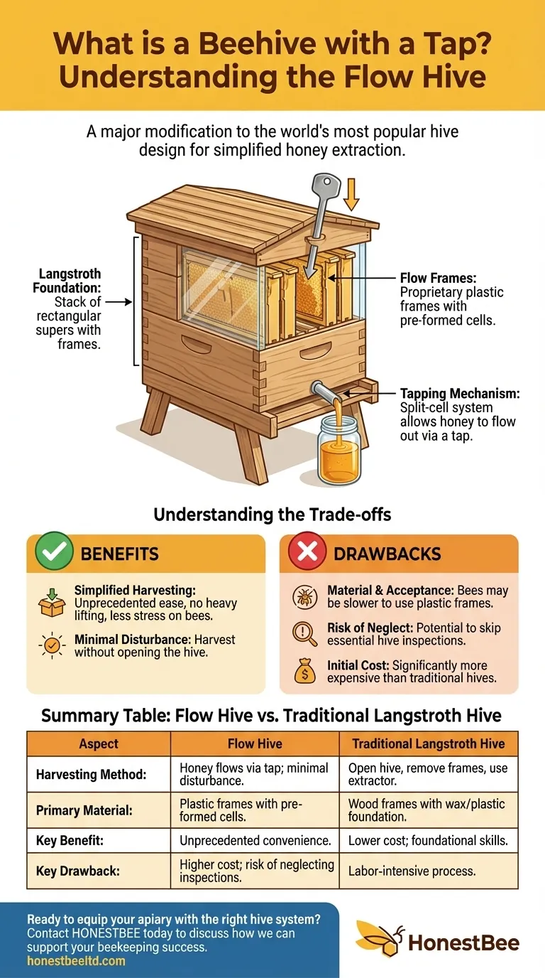 Was ist ein Bienenstock mit einem Hahn? Entdecken Sie den Flow Hive für eine einfache Honigernte Visuelle Anleitung
