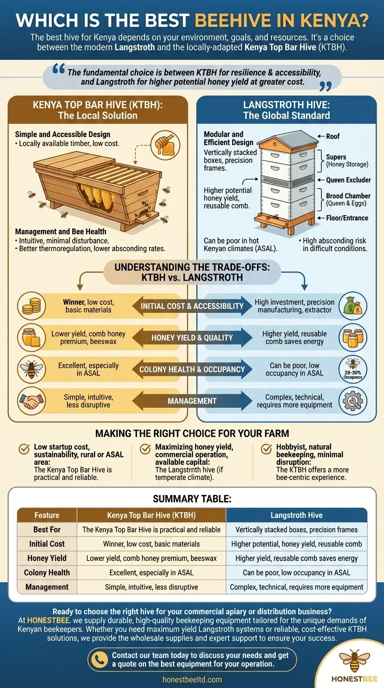 Qual è l'arnia migliore in Kenya? Una guida all'arnia Langstroth rispetto all'arnia Kenya Top Bar Hive Guida Visiva