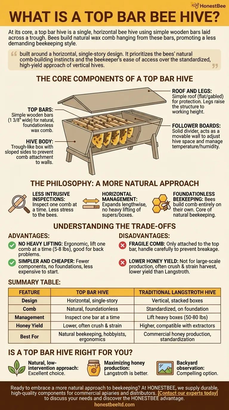 탑바 벌통이란 무엇인가요? 자연적이고 스트레스가 적은 양봉 솔루션 시각적 가이드