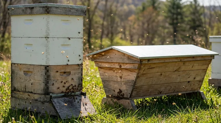벌통의 두 가지 유형은 무엇인가요? 양봉장을 위한 랑스트로스 벌통 vs. 탑바 벌통