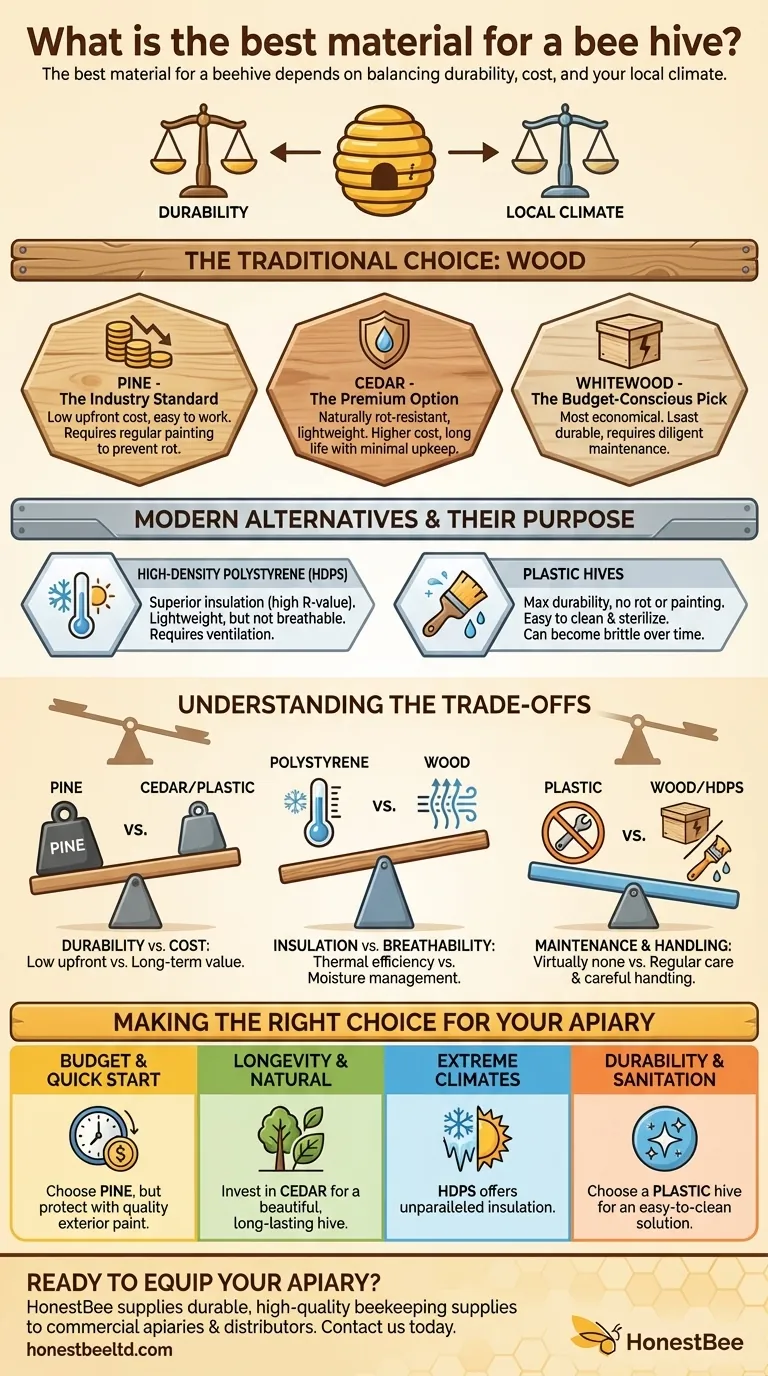 벌통에 가장 적합한 재료는 무엇일까요? 양봉장의 필요에 맞는 올바른 벌통 선택하기 시각적 가이드